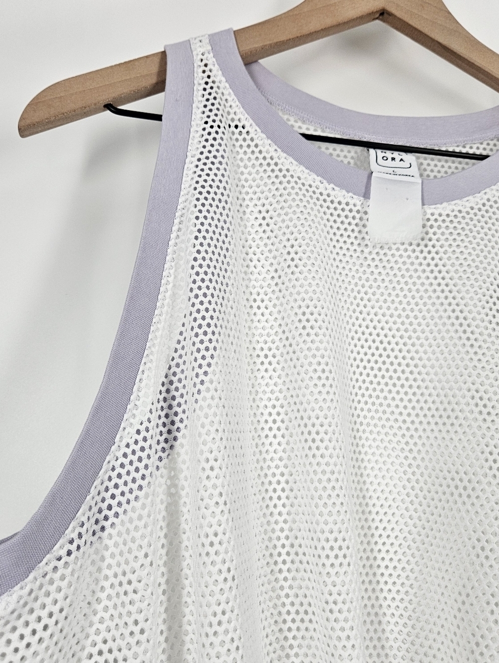 Nylora Mesh Ringer Knot Front Tank Top - Picture 7 of 14